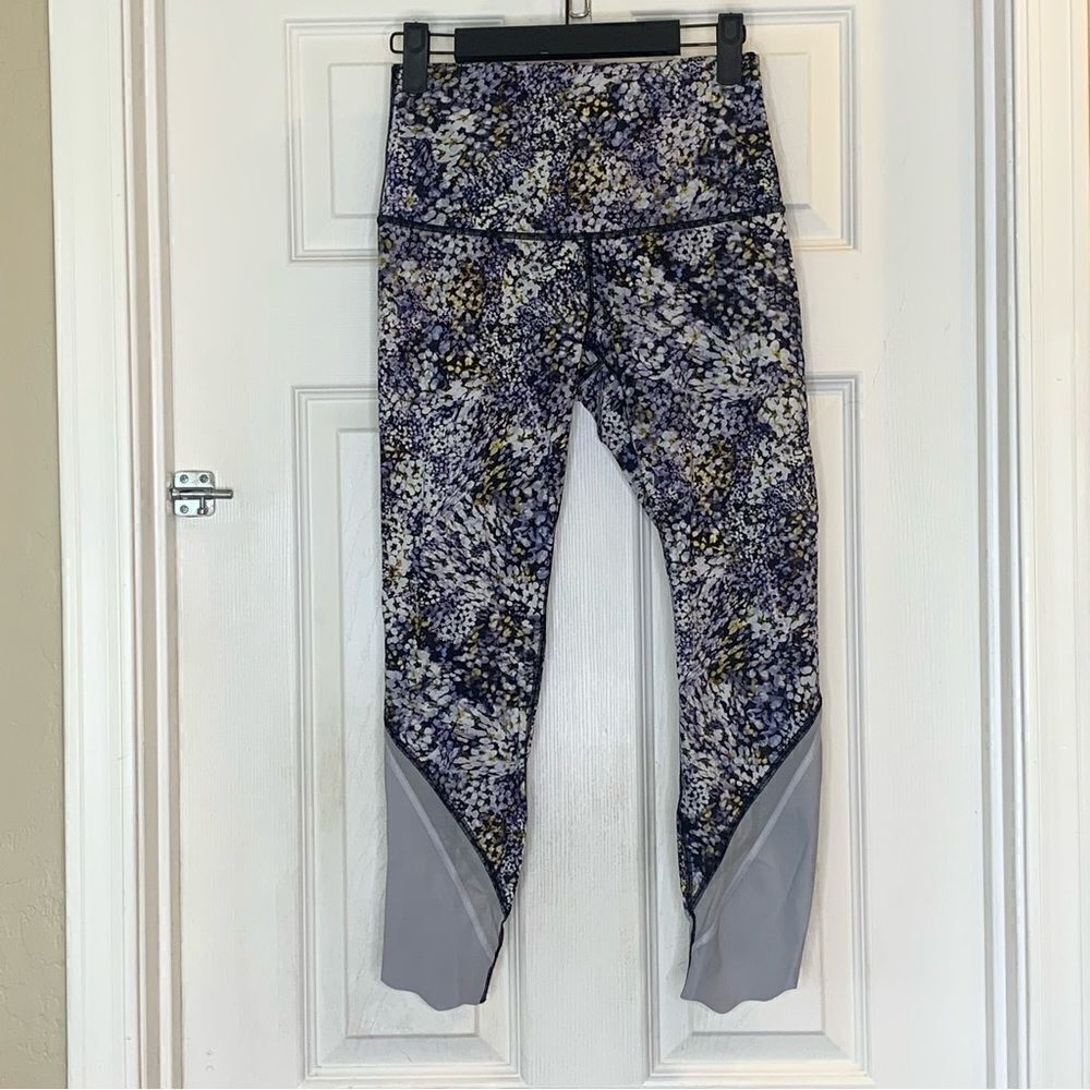 Lululemon Wunder Under Scalloped Hem High-Rise Crop Floral Metropolis Multi SZ 4
